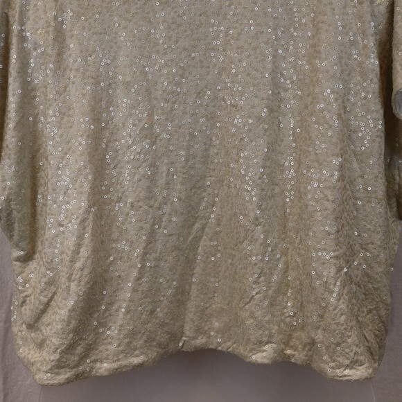 Eileen Fisher Cropped Silk Tie-Front Bolero Jacket Hand-Sewn Beaded Large - Picture 10 of 14